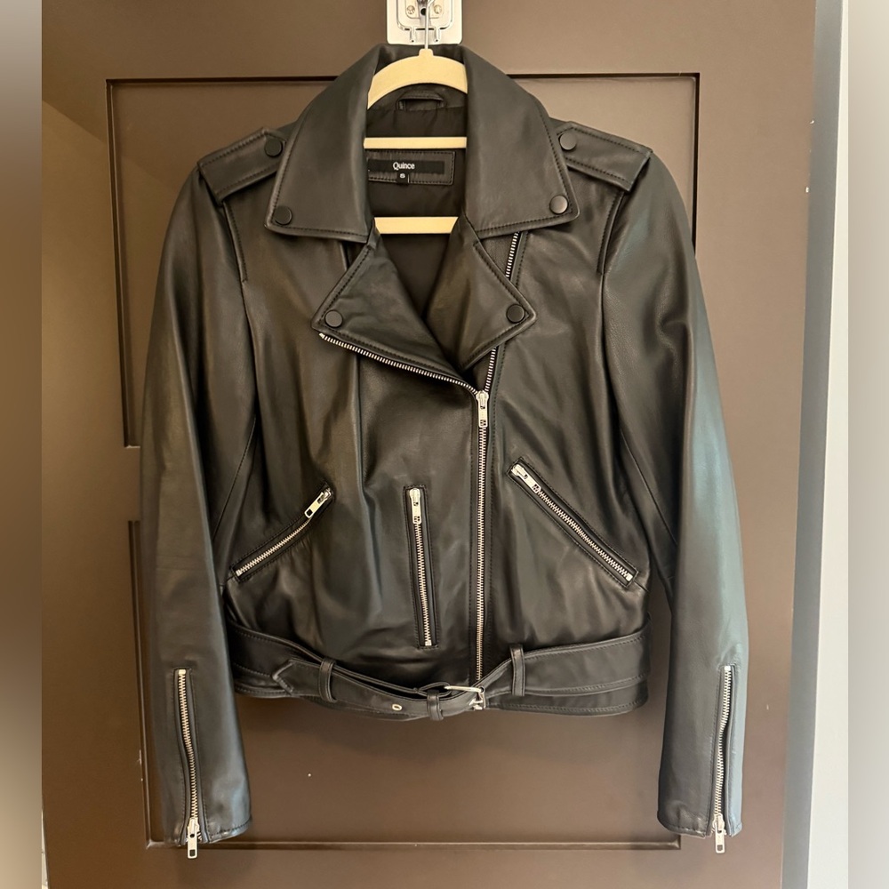 Quince 100% Leather motorcycle jacket